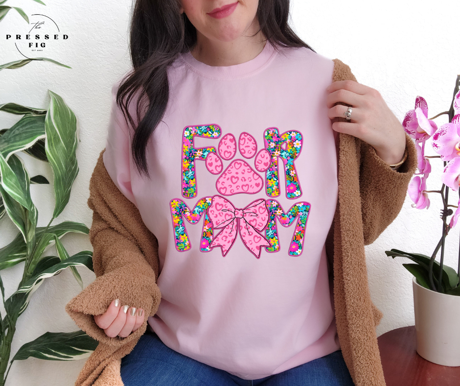 Color Pop Fur Mom Tee