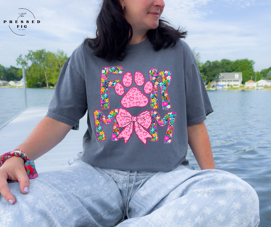 Color Pop Fur Mom Tee