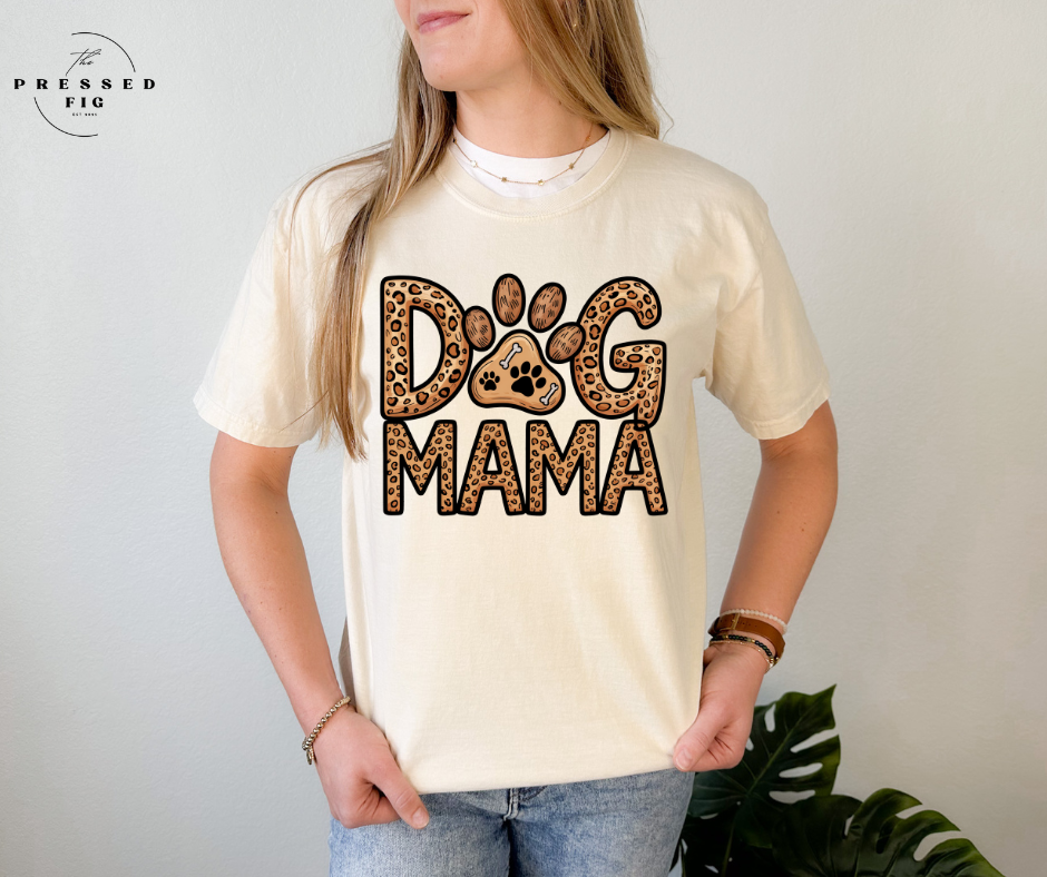 Leopard Print Dog Mama Tee