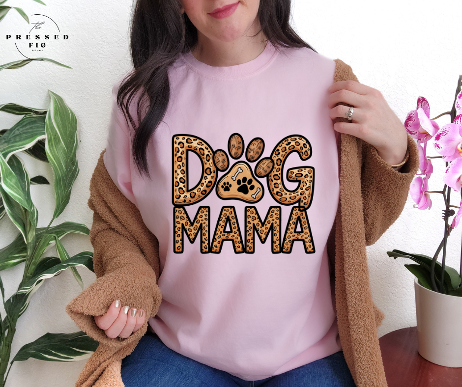 Leopard Print Dog Mama Tee