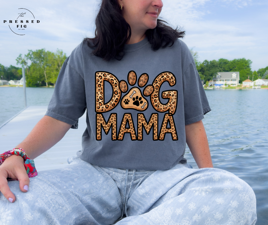 Leopard Print Dog Mama Tee