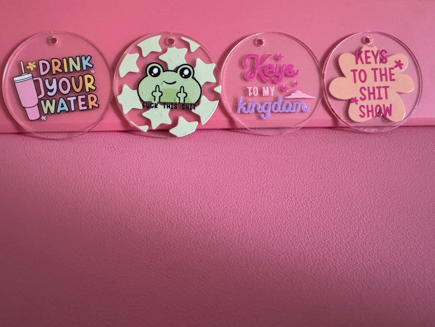 Acrylic Keychain Charms β Bold, Sweet & Sassy Vibes