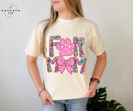 Color Pop Fur Mom Tee