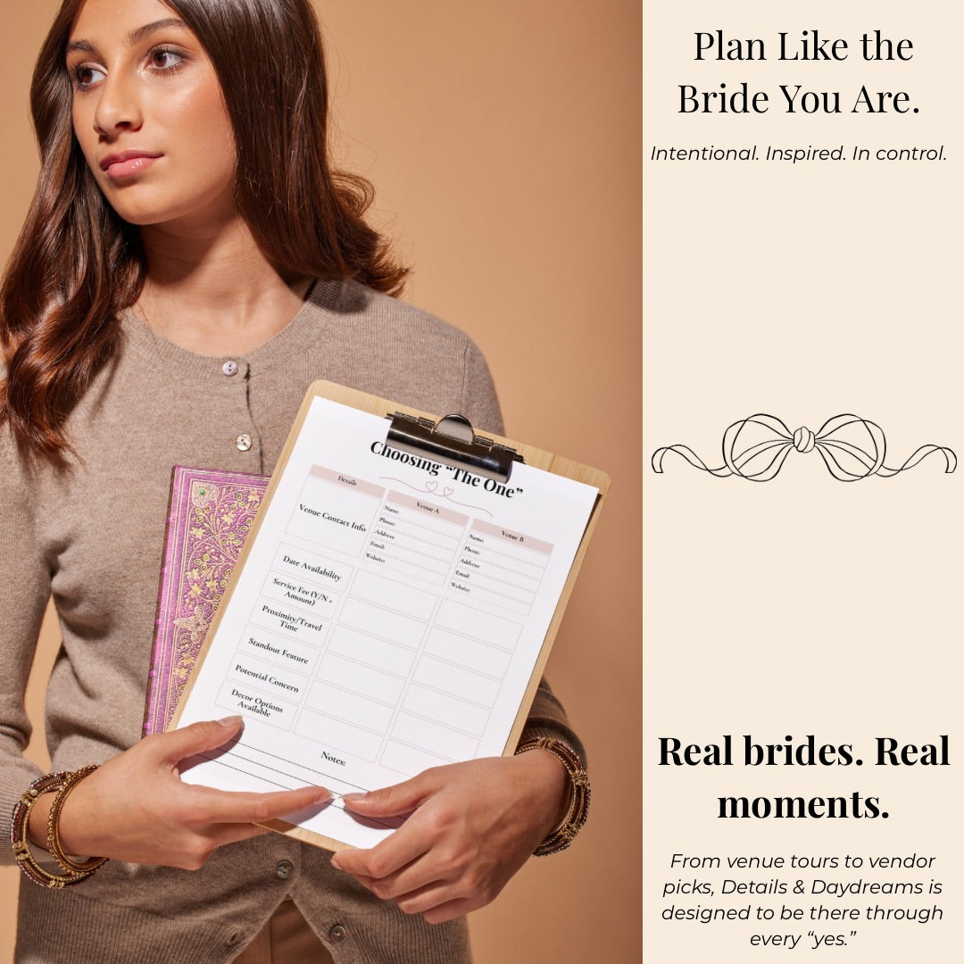 Details & Daydreams – A Wedding Planner for the Intentional Bride