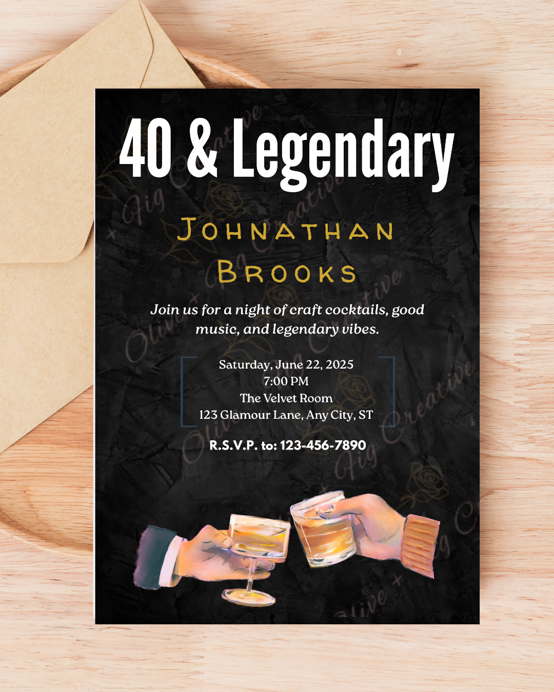 40 & Legendary Modern Birthday Invitation