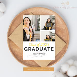 Bright Grad Photo Collage Invitation – Bold & Joyful Senior Style