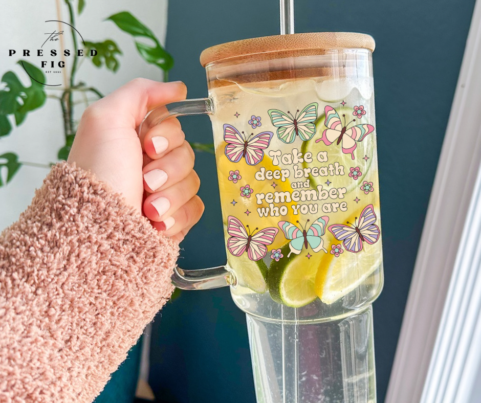 Mental Health Glass Cup – Choose Your Design